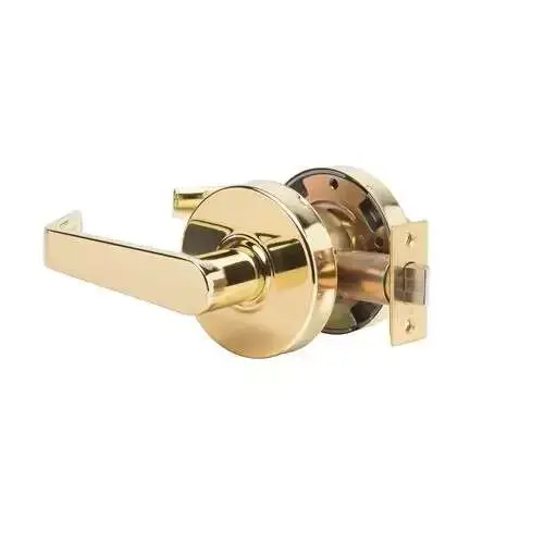 LSV Saturn Standard Duty Bright Brass Grade 2 Commercial Cylindrical Exit Door Handle