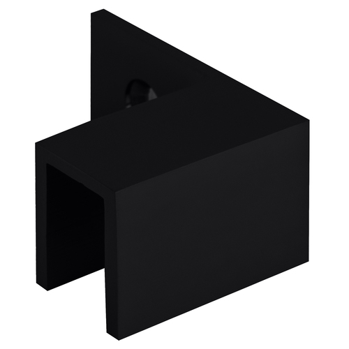 Matte Black Right Hand "Sleeve Over" Wall Mount Glass Clamp