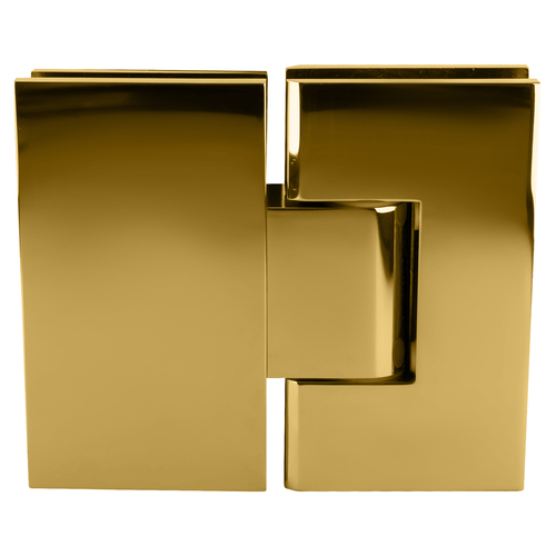 Polished Brass Vienna 380 Series Adjustable 180 Degree Glass-to-Glass Hinge