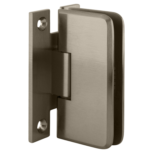 Brushed Nickel Petite 037 Series Wall Mount 'H' Back Plate Hinge