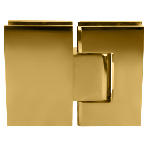 Polished Brass Geneva 380 Series Adjustable 180 Degree Glass-to-Glass Hinge