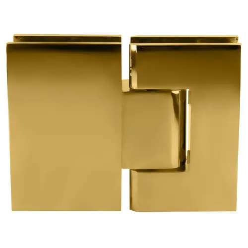 Polished Brass Geneva 380 Series Adjustable 180 Degree Glass-to-Glass Hinge