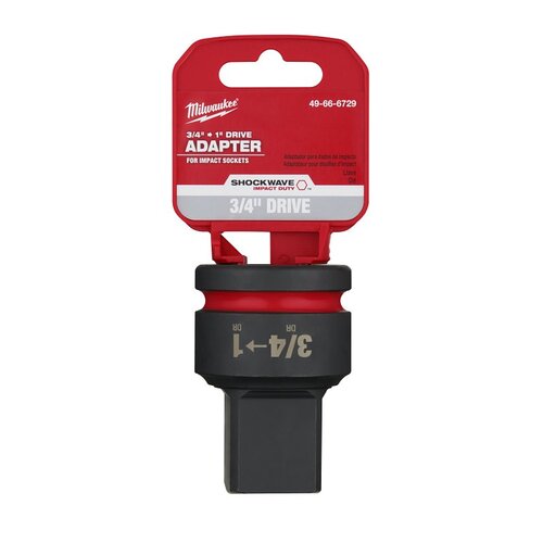 Milwaukee 49-66-6729 SHOCKWAVE Impact Duty Impact Adapter, 3/4 in Drive, Square Drive, 1 in Output Drive, 2.48 in L Black Phosphate