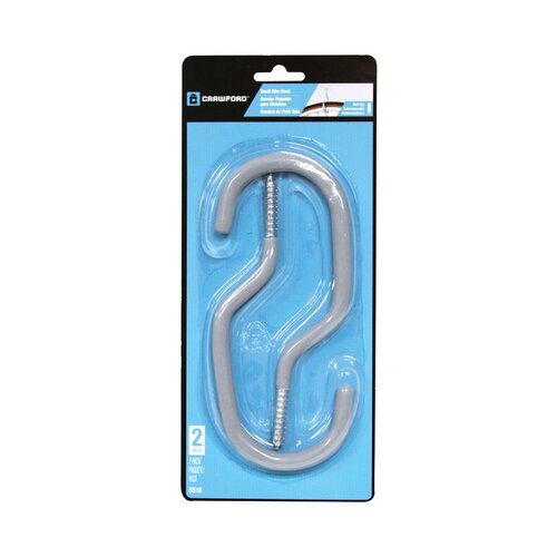 HOOK BIKE THRD STL GRY 1/4X6IN Pair Vinyl Coated