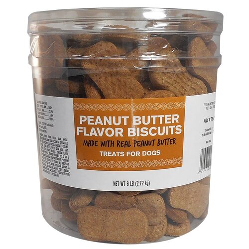 Dog Biscuit, Peanut Butter Flavor, 6 lb