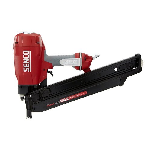 Senco FN81T1 Electric Framing Nailer, 63 Magazine, 20, 21, 22 deg Collation, Plastic Strip Collation, 6.7 scfm Air Black/Red