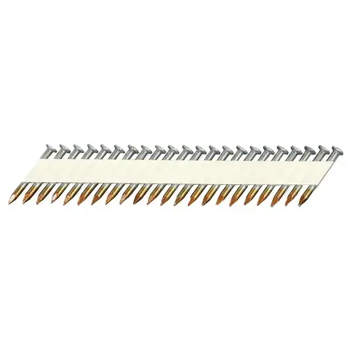 Connector Nail, 1-1/2 in L, Metal, Basic Bright, Full Round Head, Smooth Shank - pack of 3000