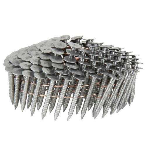 Metabo HPT 12131HPT Roofing Nail, 3D, 1-1/4 in L, Steel, Electro-Galvanized, Full Round Head, Ring Shank - pack of 7200