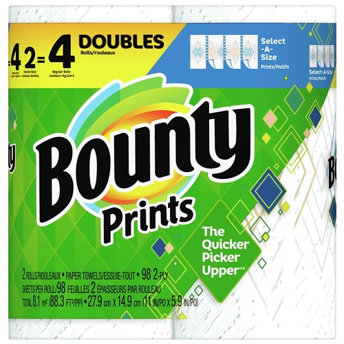 BOUNTY 66660 66660 Double Roll Paper Towel, 2-Ply - pack of 2