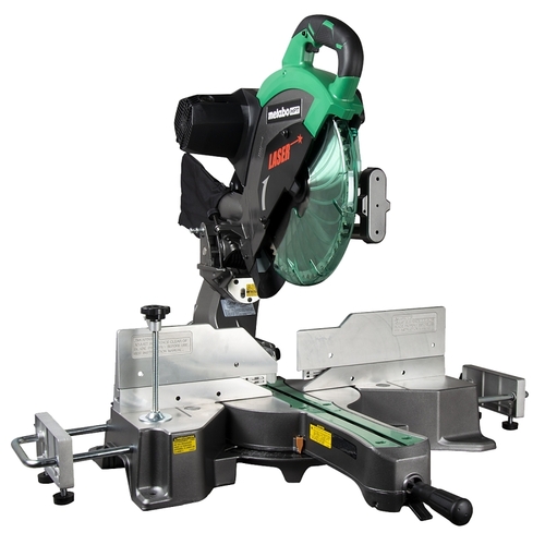 Metabo HPT C12FDHSM C12FDHSM Miter Saw with Laser Marker, 12 in Dia Blade, 2-3/4 x 8, 3-1/2 x 7-1/2 in Cutting Capacity