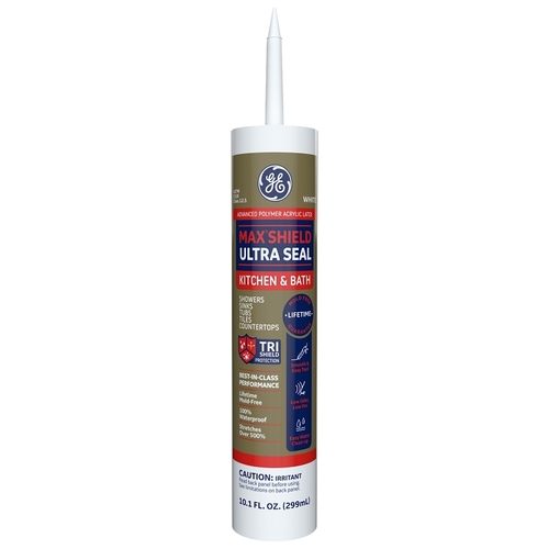 Max Flex 5000 23895 Acrylic Urethane Caulk, White, 48 hr Curing, -15 to 158 deg F, 10.1 oz Tube