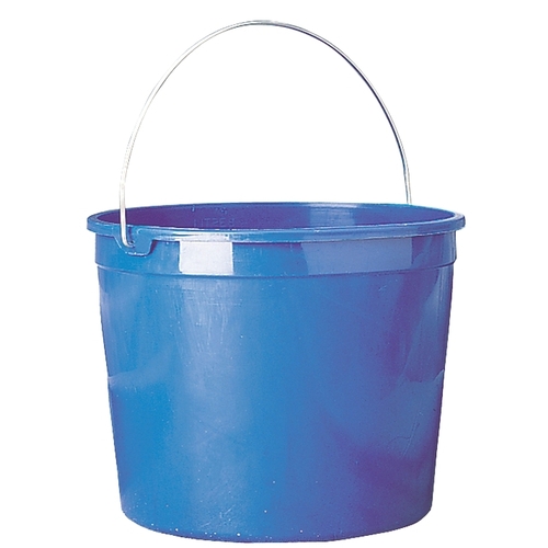 Paint Pail with Handle, 2.5 gal Capacity, Plastic, Blue