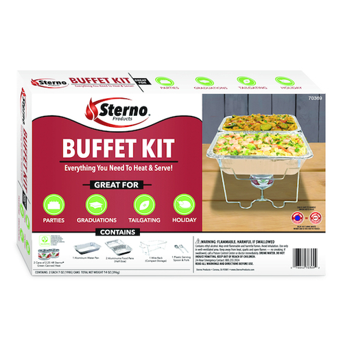 STERNO 70370 Sternocandlelamp Buffet Kit Large Pop Ultra Ply, 4 Each, 1 Per Case
