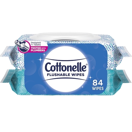 COTTONELLE 35970 Cottonelle Flushable Wipes, 84 Count, 8 Per Case