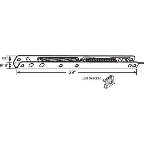 29in Ribbed Channel Balance 62-682B Attd 23-28LBS