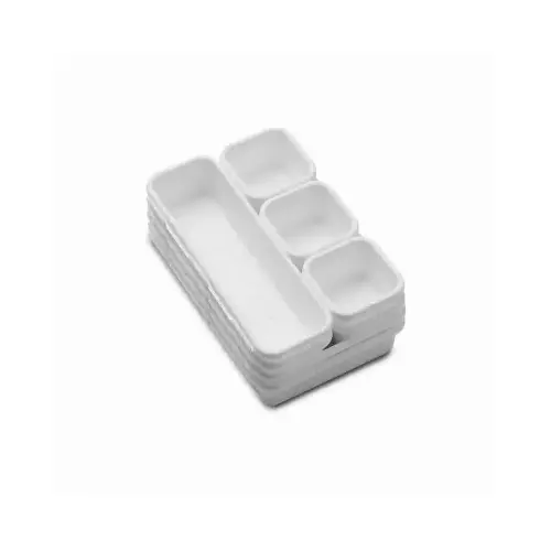 8-Pc. Interlocking Bin Pack Organizer, White