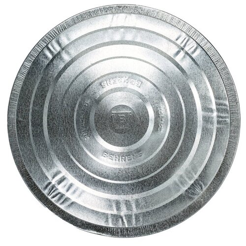 Trash Can Lid, Galvanized Steel, Silver, For: 31 gal Cans