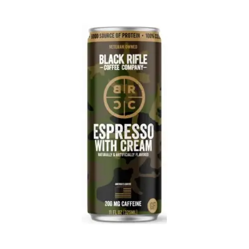 Black Rifle Coffee Company 36-002-01C Espresso w/ Cream Coffee Drink, 200mg Caffeine, 11 oz.