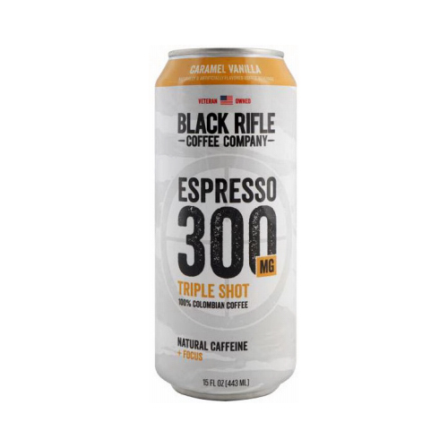 Black Rifle Coffee Company 36-007-01C Caramel Vanilla Coffee Drink, 300mg Caffeine, 15 oz.
