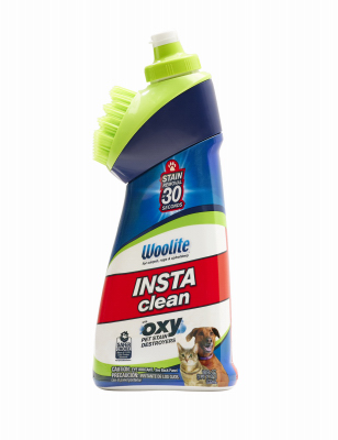 BISSELL 1740 Woolite INSTAclean Pet Stain Remover with Brush Head, Liquid, Fresh, 18 fl-oz