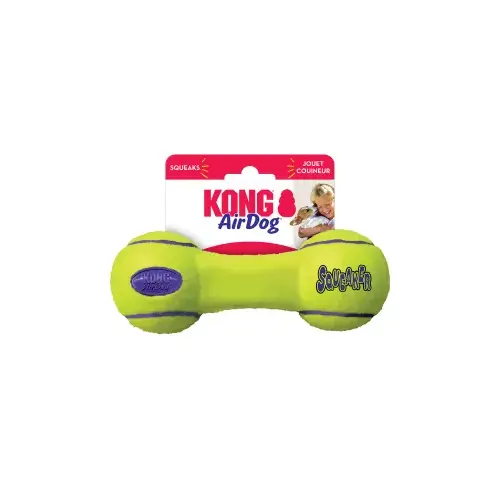 Kong ASDB2 Air Squeaky Medium Dumbbell Dog Toy Yellow