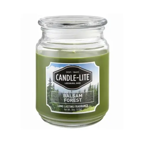 Candle Lite 3297525 Scented Candle Jar, Balsam Forest Scent, 18 oz.