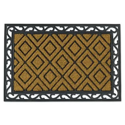 Sports Licensing Solutions 41904 Coir & Rubber Door Mat, Diamond Pattern, 24 x 36 In.