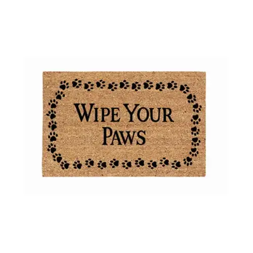 Sports Licensing Solutions 41958 Wipe Your Paws Coir Door Mat, 24 x 36 In.