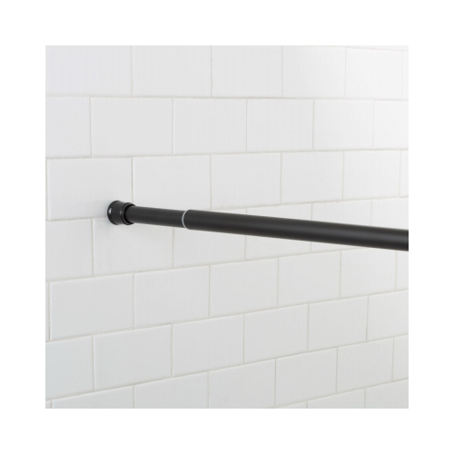 MODA AT HOME ENTERPRISES LTD 305874 Shower Curtain Tension Rod, Matte Black, 41 to 73 In.