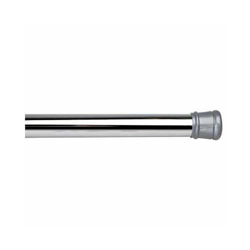 Shower Curtain Tension Rod, Chrome, 41 to 76 In.