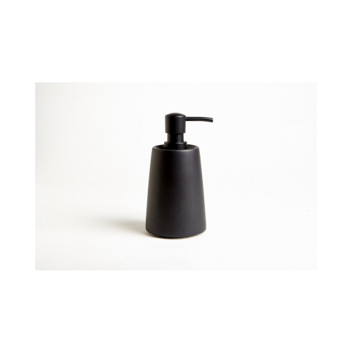 MODA AT HOME ENTERPRISES LTD 105811-BLK Crater Bathroom Soap Dispenser, Matte Black Ceramic