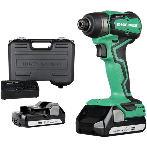 Metabo HPT WH18DDXSM WH18DDXM Impact Driver Kit, Battery Included, 18 V, 1.5 Ah, 1/4 in Drive, Hex Drive, 4000 bpm IPM