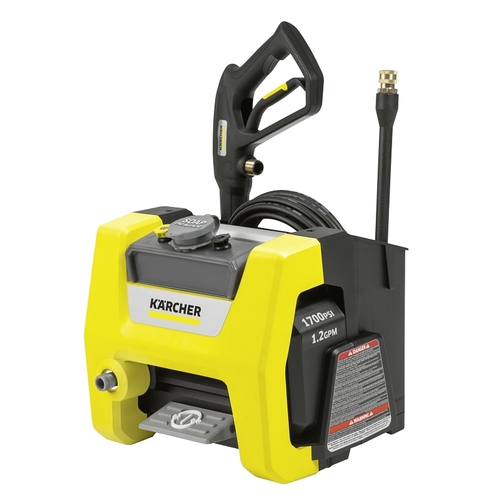 Karcher 1.106-200.0 K1700 CUBE Pressure Washer, 1-Phase, 13 A, 120 V, Axial Cam Pump, 1700 psi Operating, 1.2 gpm