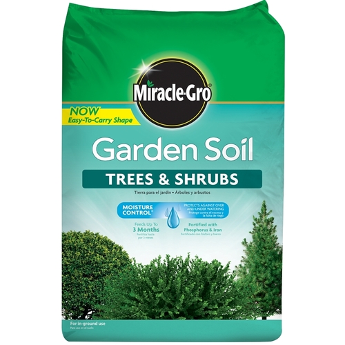 Miracle-Gro 70356430 76059430 Garden Soil, 1.5 cu-ft Coverage Area, Brown Bag