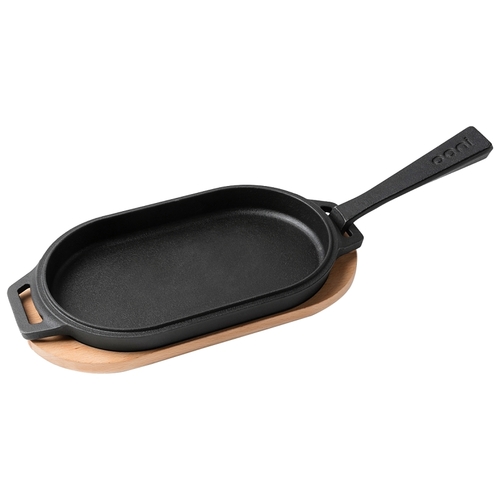 UU-P08C00 Sizzler Pan, Cast Iron, Black/Brown