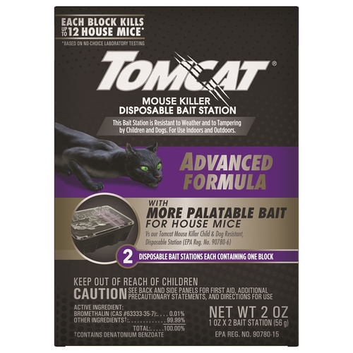 Tomcat 3730805 0373705 Bait Station and Bait Block, 12 Mice Bait, Purple/Violet - pack of 2