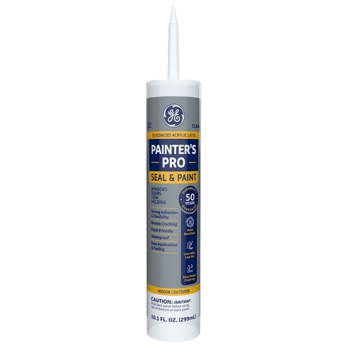 PAINTER'S PRO 2733636 SEAL & PAINT Acrylic Caulk, Clear, -15 to 158 deg F, 10.1 oz Cartrid - pack of 12