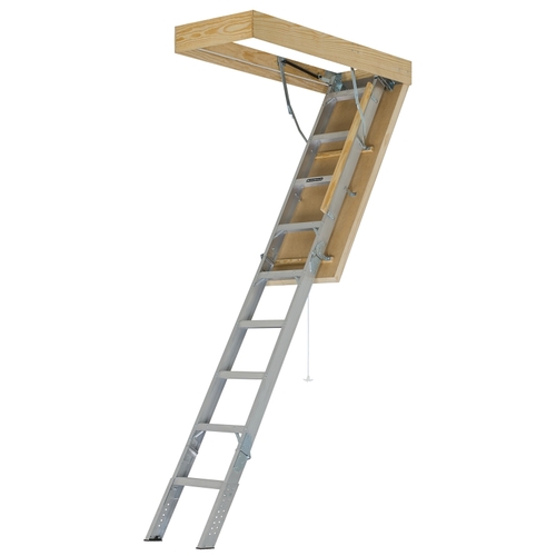 Louisville AL2540MG-R10 AEE2510 Energy Efficient Attic Ladder, 7 ft x 7 in to 10 ft x 3 in H Ceiling, 25-1/2 x 54 in Ceiling Opening