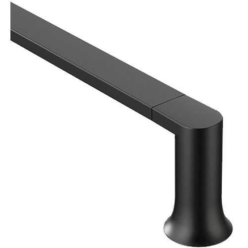 Genta LX BH3818BL Towel Bar, 18 in L Rod, Zinc, Matte, Wall Mounting Black