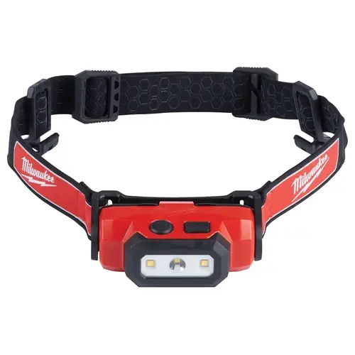 Headlamp, Lithium Battery, LED Lamp, 600 Lumens, 31 hr Run Time, Red