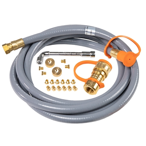 5249 Natural Gas Conversion Kit, Brass/Rubber, Gray