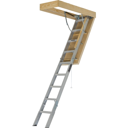 Louisville AL3040MG-R10 AEE3010 Energy Efficient Attic Ladder, 7.58 to 10.25 ft H Ceiling, 30 x 54 in Ceiling Opening, 375 lb