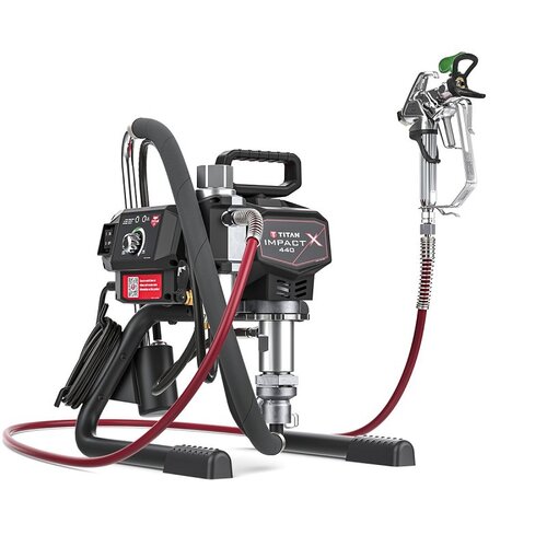 IMPACT X 440 Skid Airless Paint Sprayer, 1.2 hp, 50 ft L Hose, 0.023 in Tip, 1/4 in Dia Hose