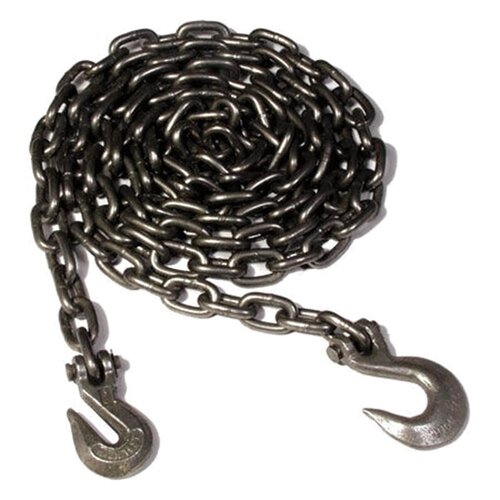 High Test Chain, 14 ft L, 5400 lb Working Load, 43 Grade, Bright
