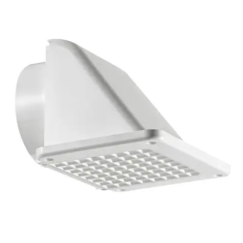 Under Eave Vent, 8.91 in L, 7.63 in W, Plastic, White