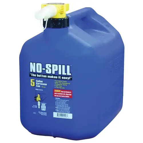 No-Spill 1466 Kerosene Can, Viewstripe, CARB Compliant, 5 Gallons Blue