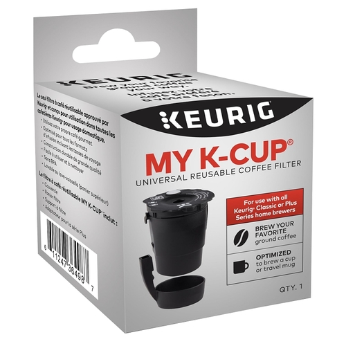 K-Cup 5000194966 Coffee Filter, 0.599 oz Capacity, Plastic, Black