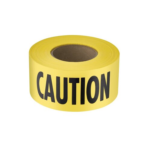 Barricade Tape 1000 ft. L X 3" W Plastic Caution Yellow Yellow