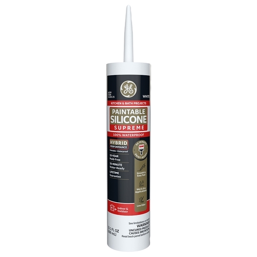 Supreme M90025-30 Acrylic Caulk, White, -30 to 150 deg F, 10.1 oz Cartrid