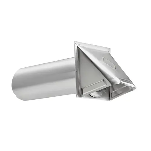 344 Preferred Hood Vent, 6 in W Hood, 4.76 in H Hood, 4 in Duct, Aluminum Hood